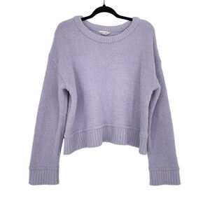 New In Womens Lilac Long Sleeve Ultra Soft Boatneck Soft Girl Sweater Medium